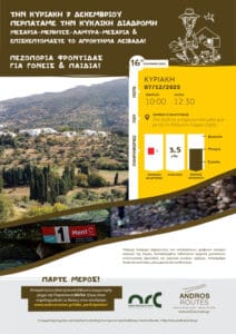 Την Κυριακή 7 Δεκεμβρίου περπατάμε την κυκλική διαδρομή Μεσαριά Μένητες Λάμυρα Μεσαριά και επισκεπτόμαστε το Αγρόκτημα Λειβάδα!